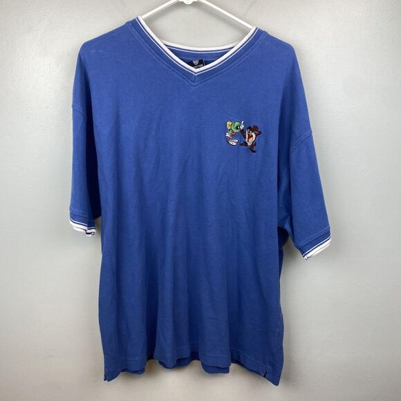 Warner Bros Studio Store Other - Vintage Warner Bros Shirt Mens‎ 2XL Blue Marvin Martian Taz Looney Tunes 90s